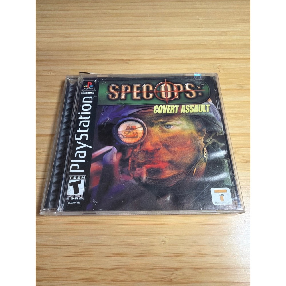 PS1 Spec Ops Covert Assault Complete CIB Tested‎ Untested Water Damaged Manual